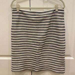 J. Crew Factory Striped Skirt Blue White Womens Size 12